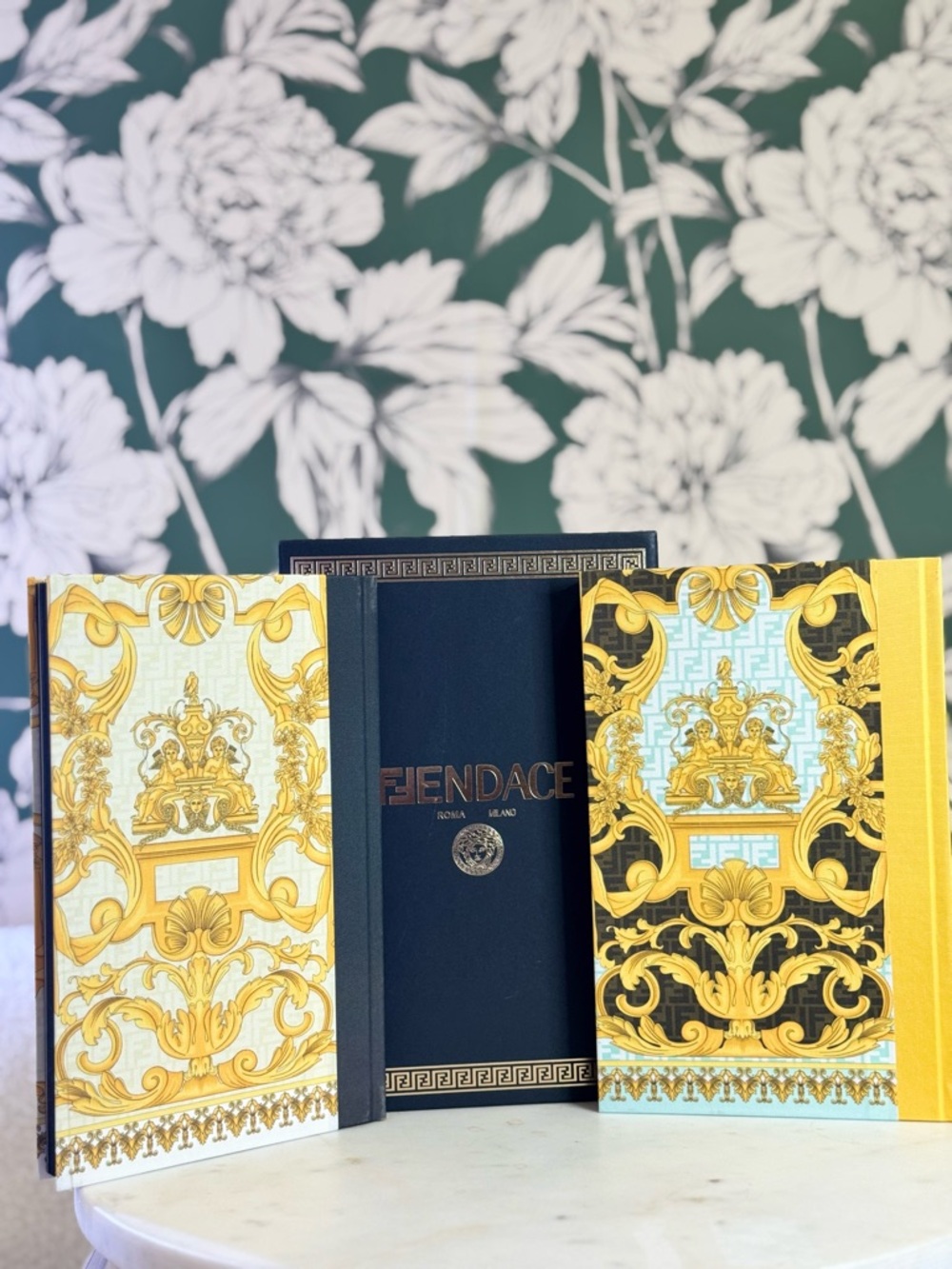 FENDI x VERSACE  Hardcover Notebook Set Limited Edition New in Box